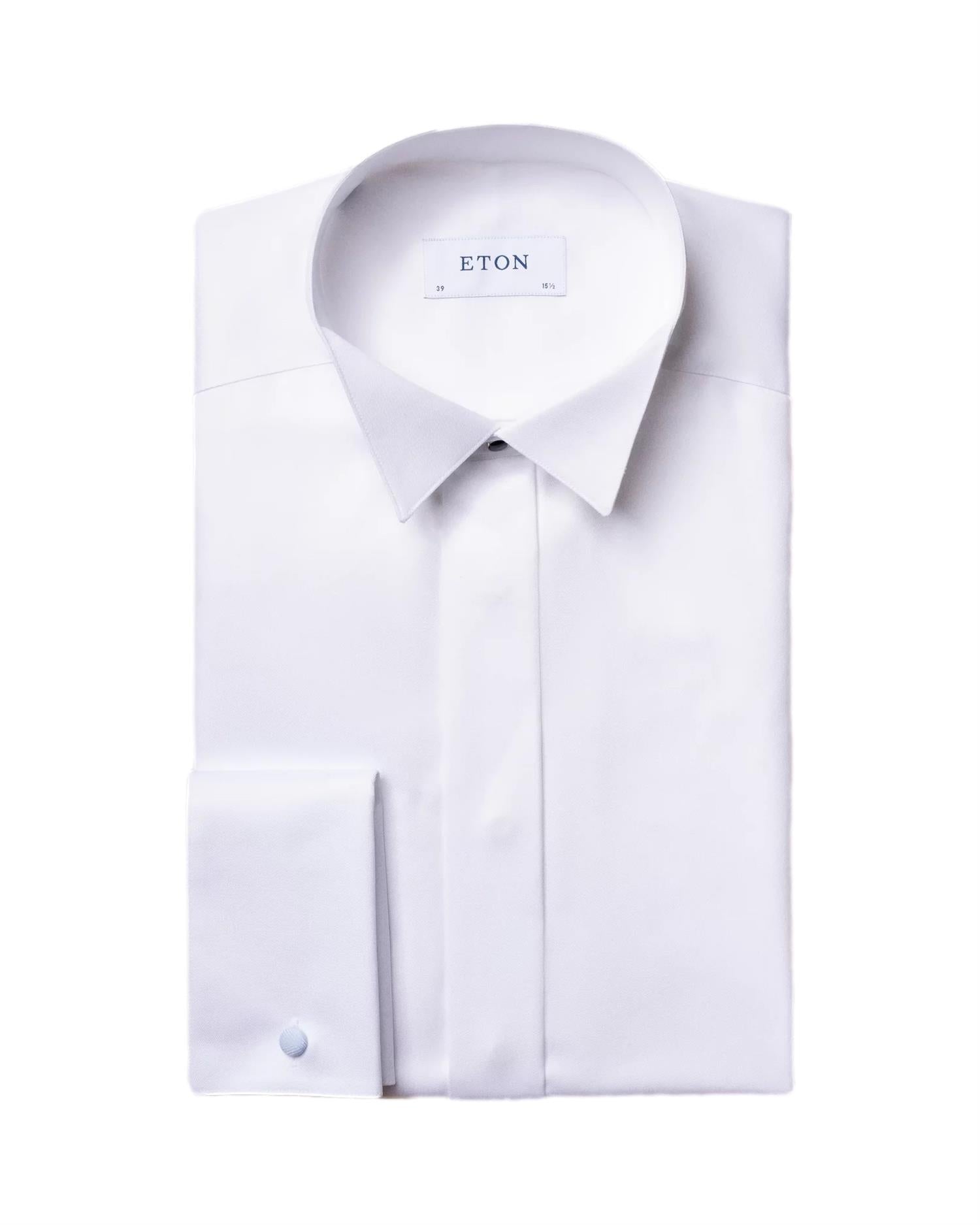 Eton 3000 Slim Evening Wing Collar Skjorte Hvit - modostore.no