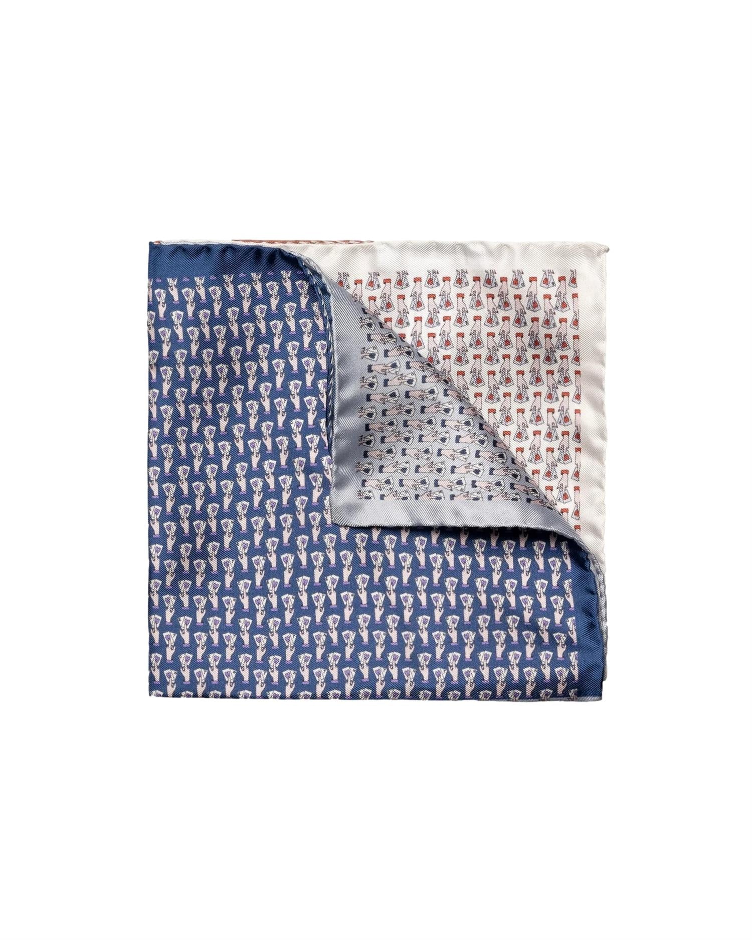 Eton Motif Silk Pocket Pyntetørkle Multi - modostore.no