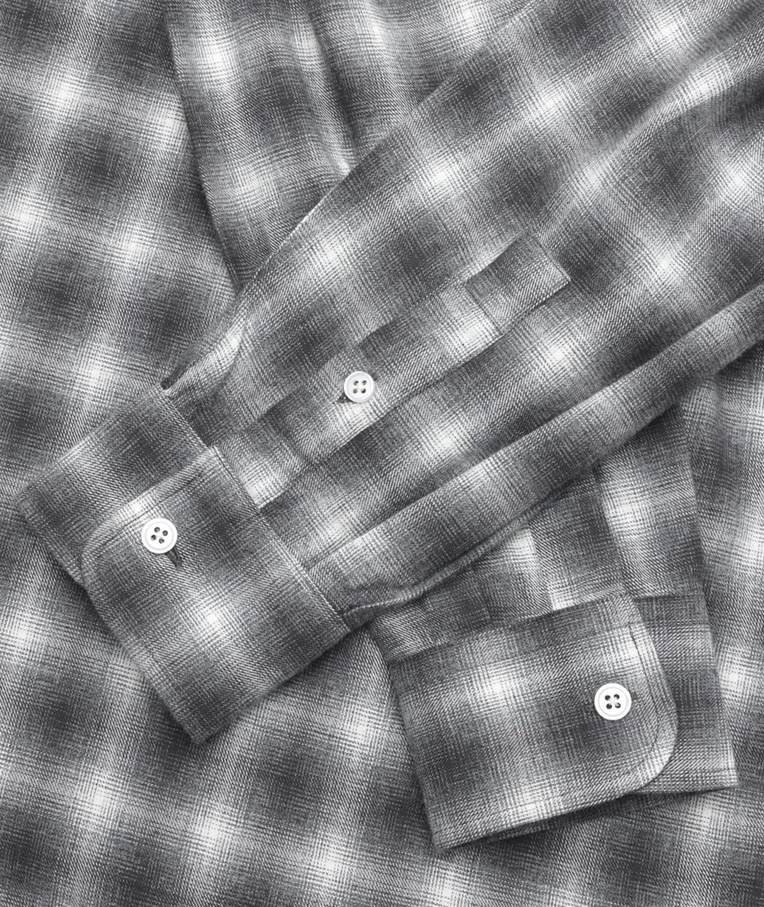 Garment Project Relaxed LS Button Down Shirt Skjorte Grå Mønster - modostore.no