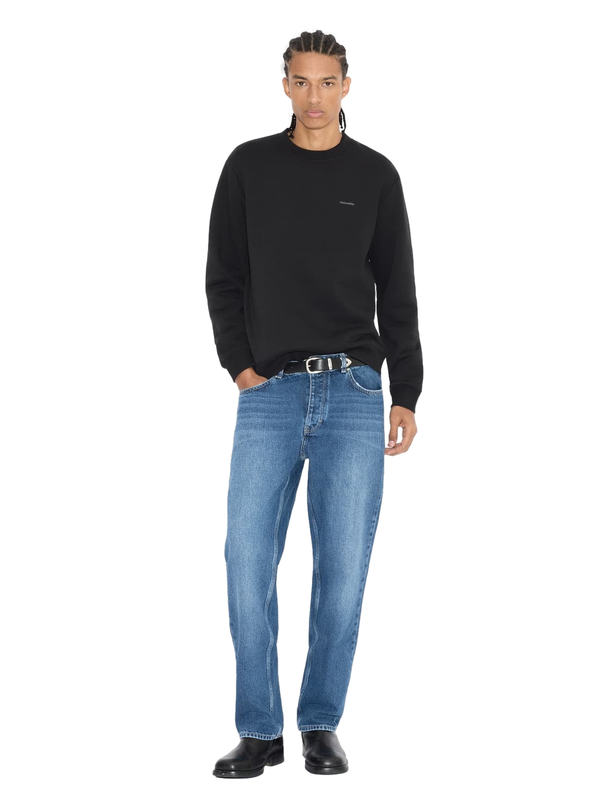 Holzweiler Andrew Crewneck Sweater Genser Sort