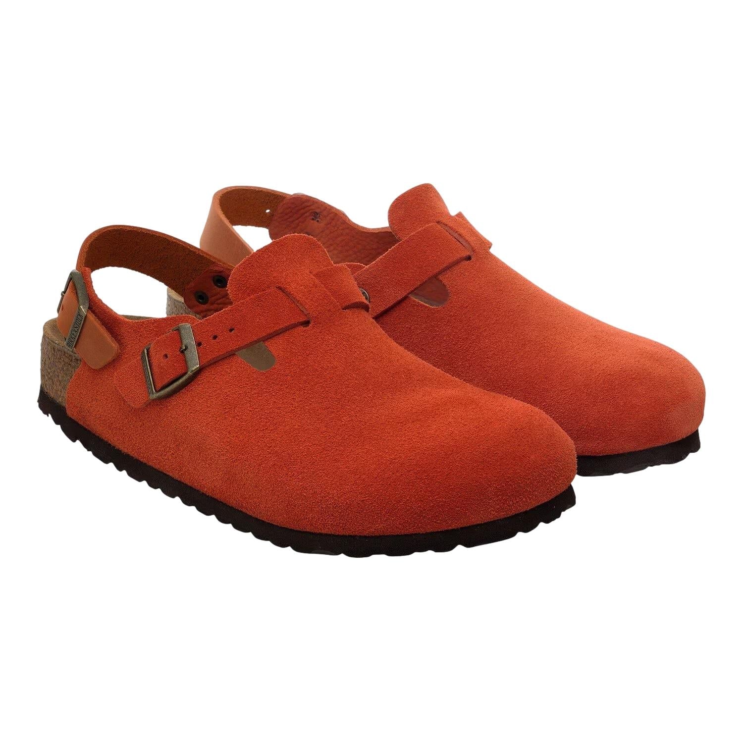 Birkenstock Tokio Suede Leather Rust Narrow Sko Mørkeoransje - modostore.no