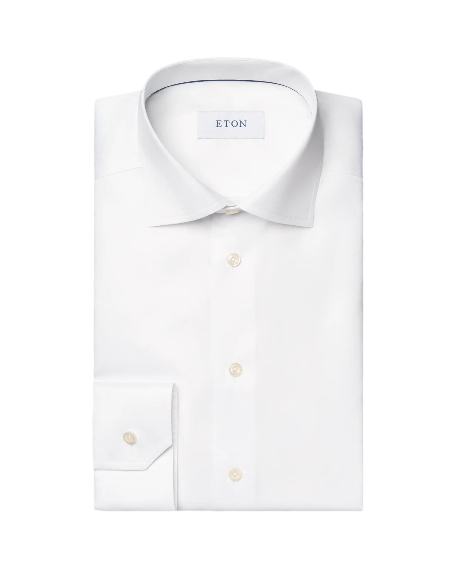 Eton 3000 Contemporary White Signature Twill Shirt Skjorte Hvit - modostore.no
