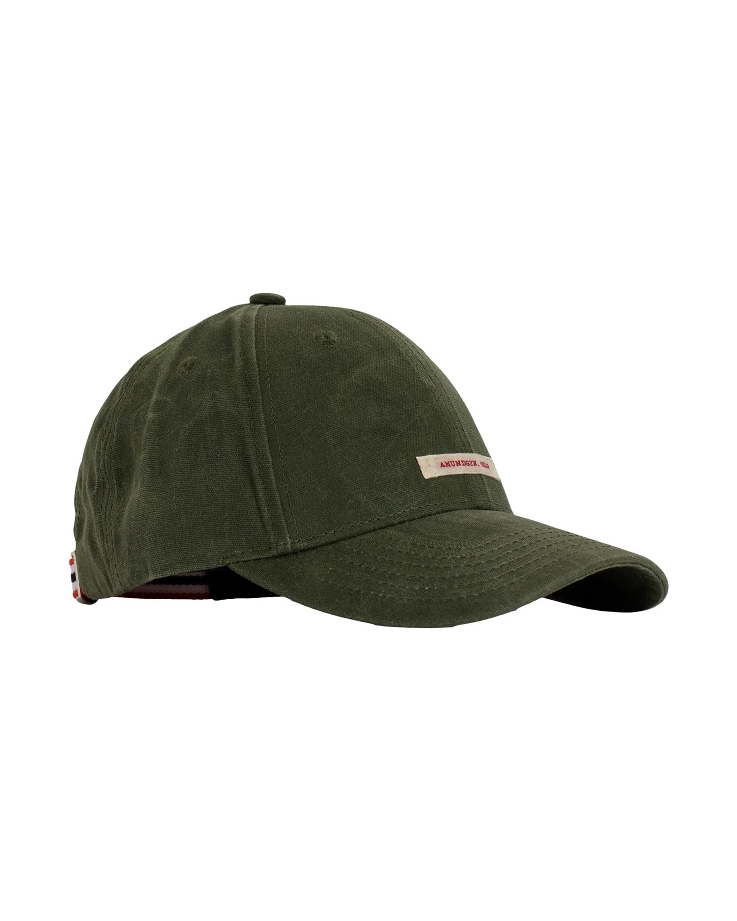 Amundsen Waxed Cotton Cap Caps Oliven