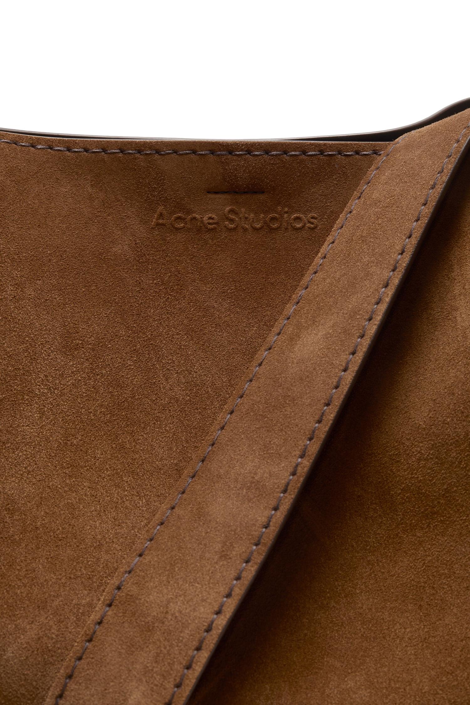 Acne Musubi Suede Midi Bag Veske Mørkebrun