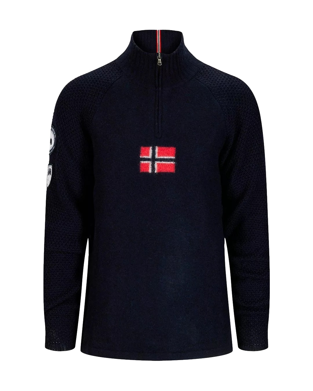 Amundsen Boiled Ski Sweater Mens W Flag Genser Marine - modostore.no