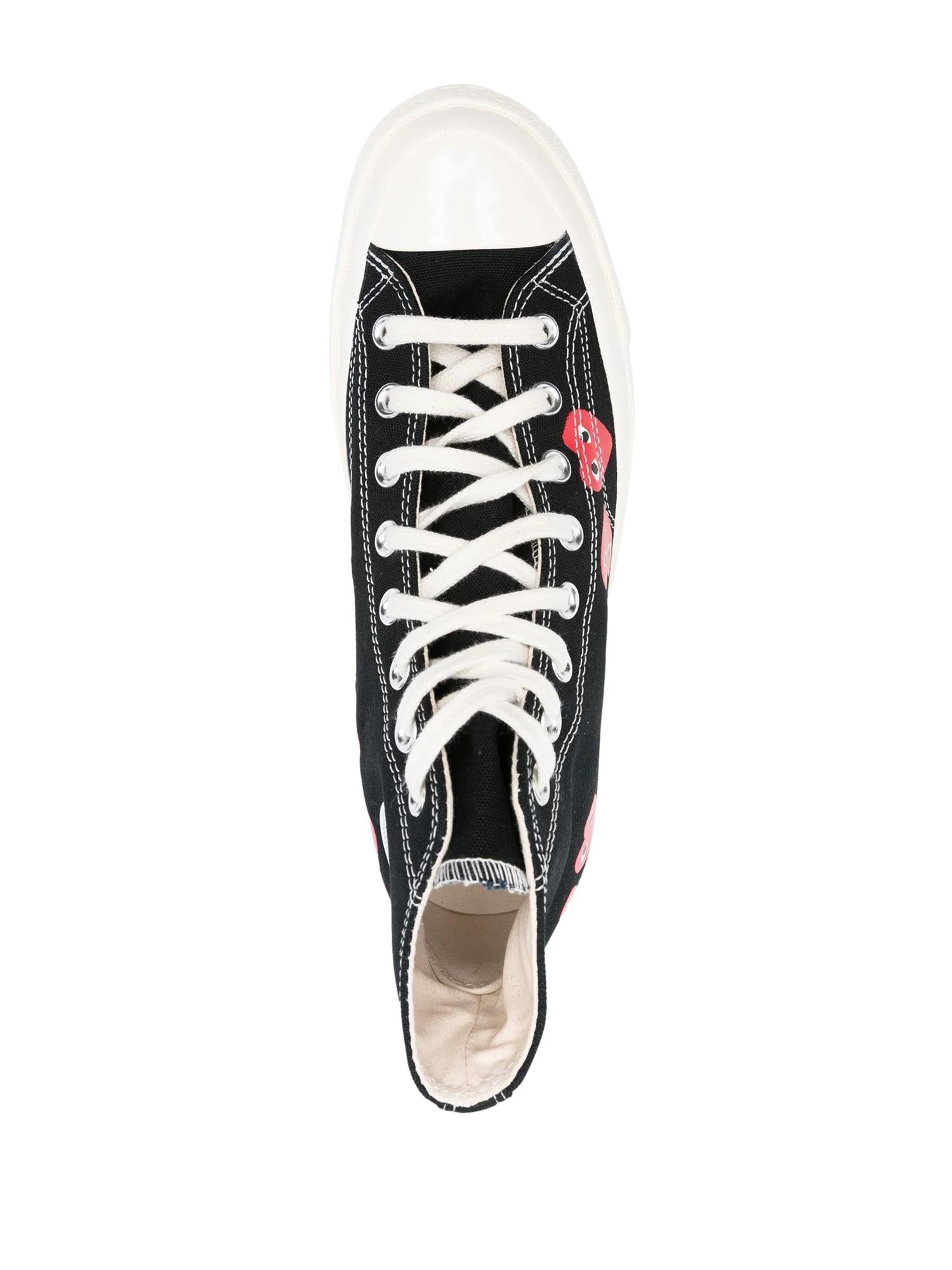 Comme des Garcons Play x Converse CDG MULTI HEART HIGH TOP Sko Sort - modostore.no