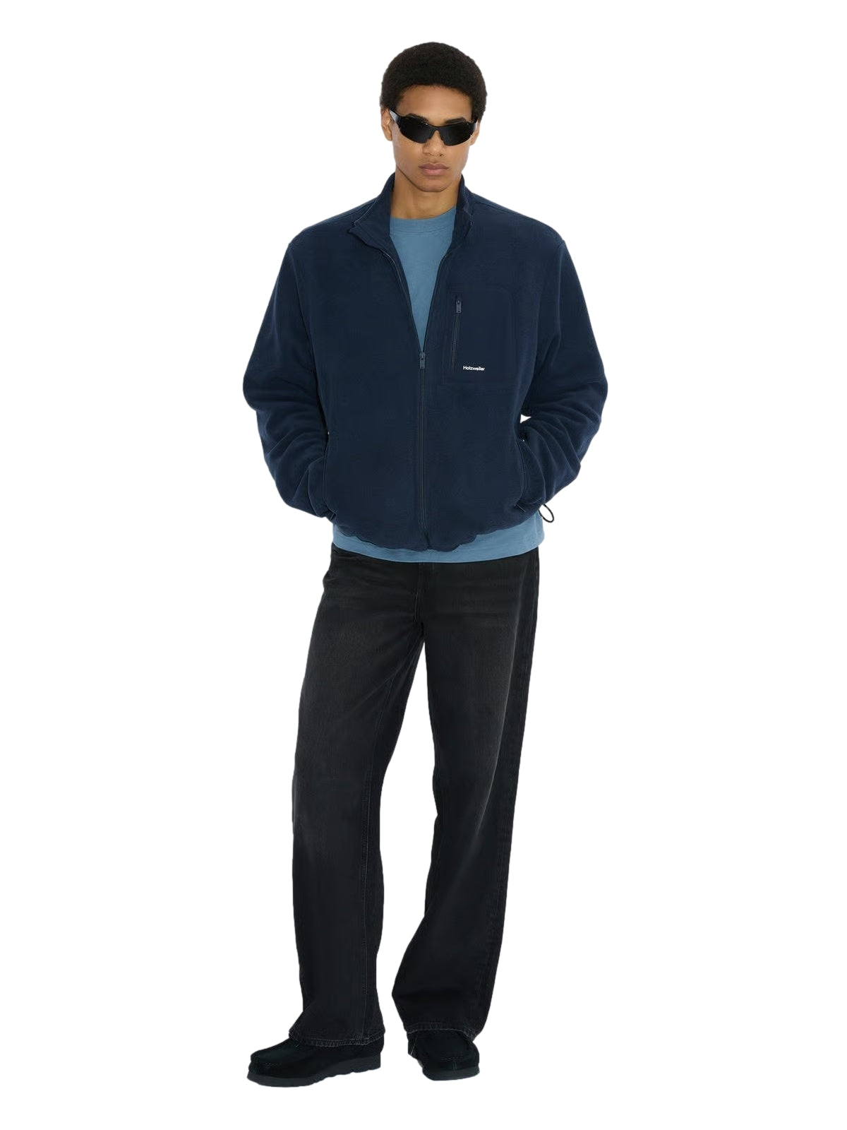 Holzweiler Dovre Fleece Jacket Jakke Navy - modostore.no