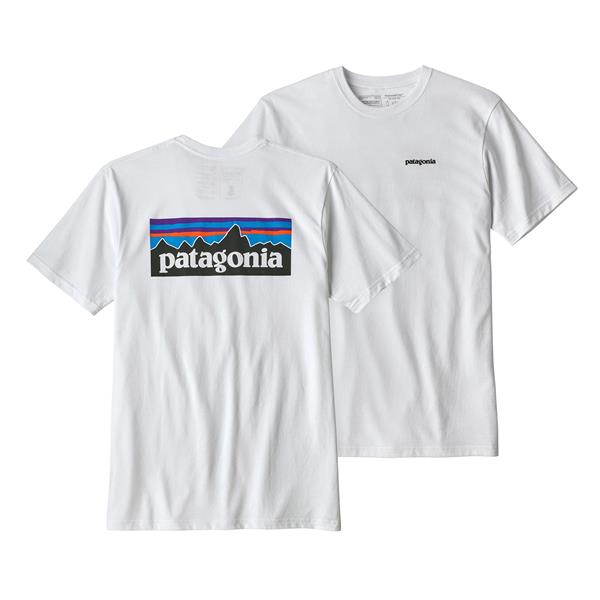 Patagonia M P-Logo Responsibili-Tee T-shirt Hvit - modostore.no