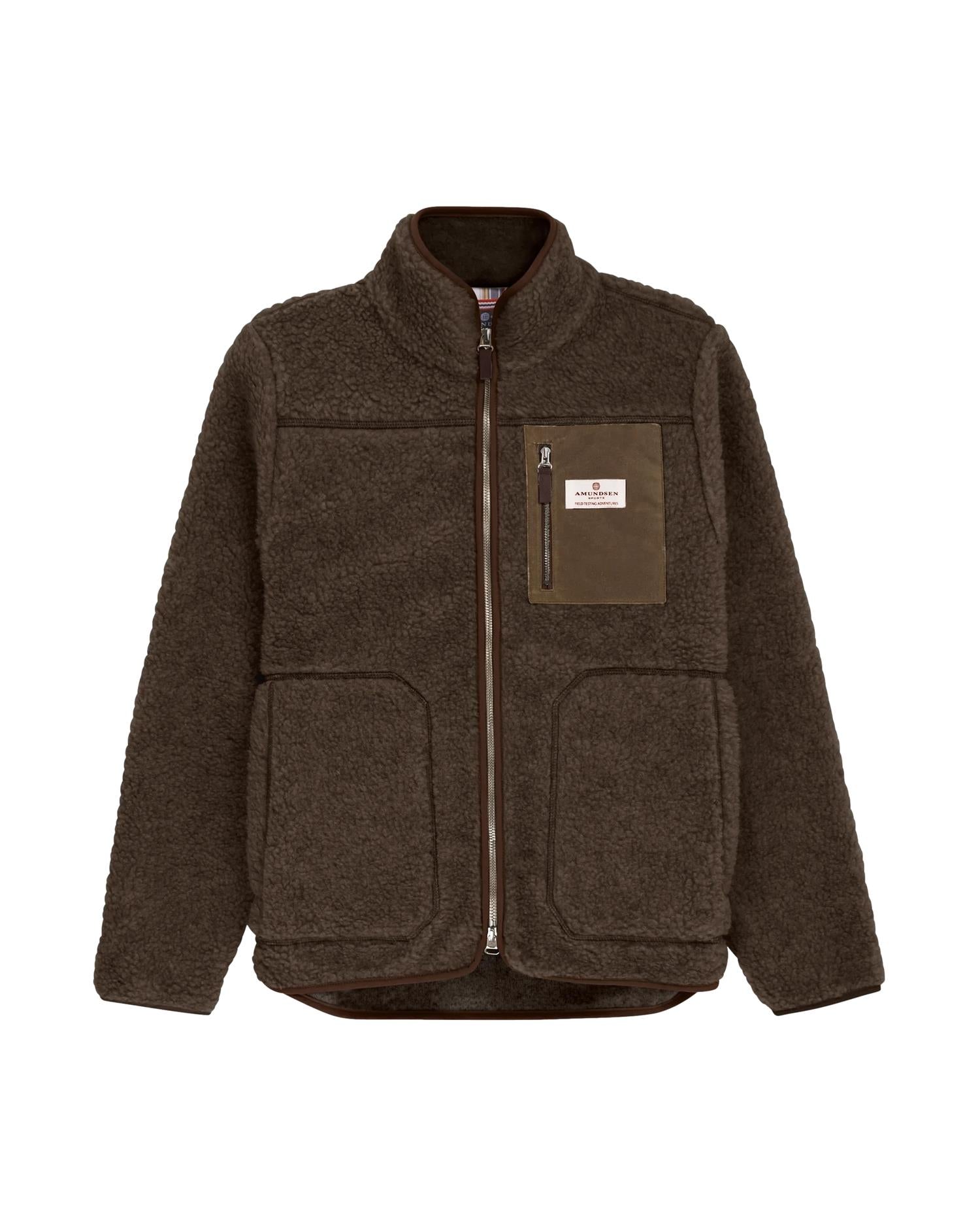 Amundsen Heroes Wool Fleece Jacket Womens Jakke Mørkebrun