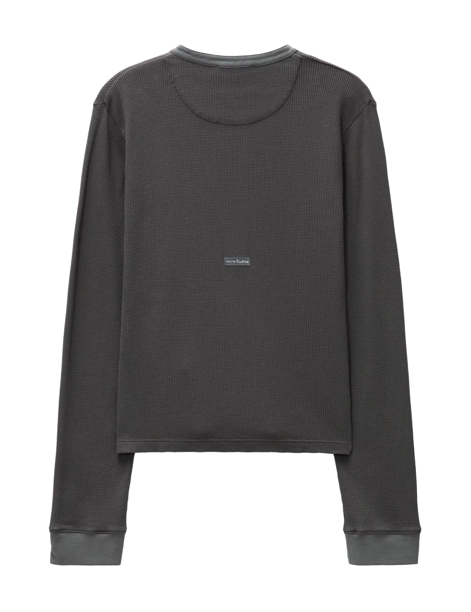 Acne Long Sleeve T-shirt - Fitted Fit Genser Mørkegrå - modostore.no