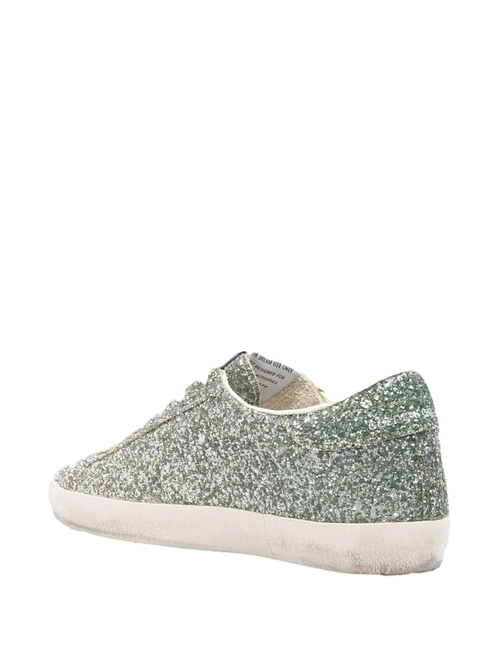 Golden Goose Superstar Glitter Laminated Star Toe Tongue/Heel Sko Grønn - modostore.no