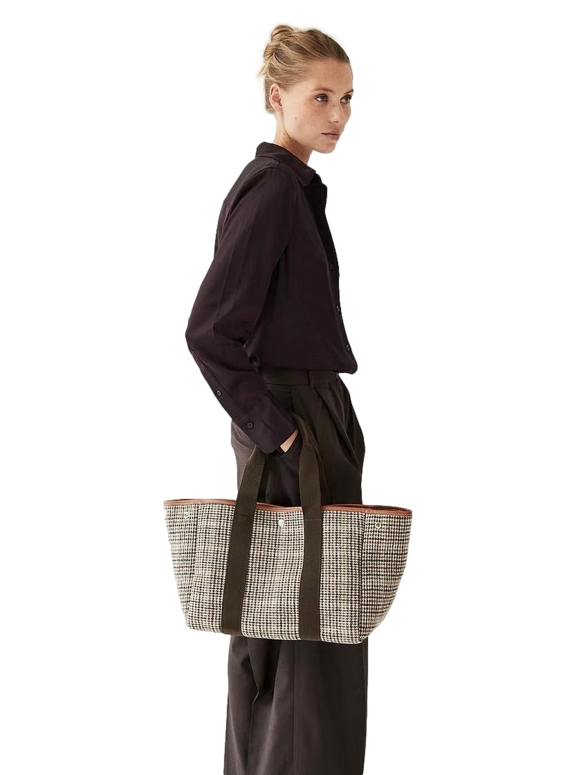 Rue de Verneuil Traversée M Camel Veske Beige Striped