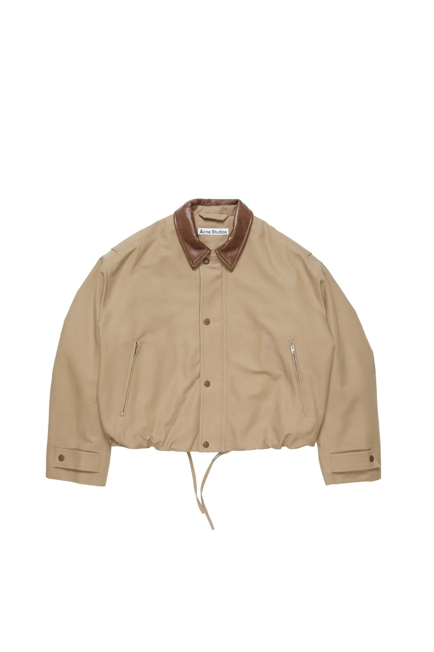 Acne Twill Jacket Jakke Beige - modostore.no