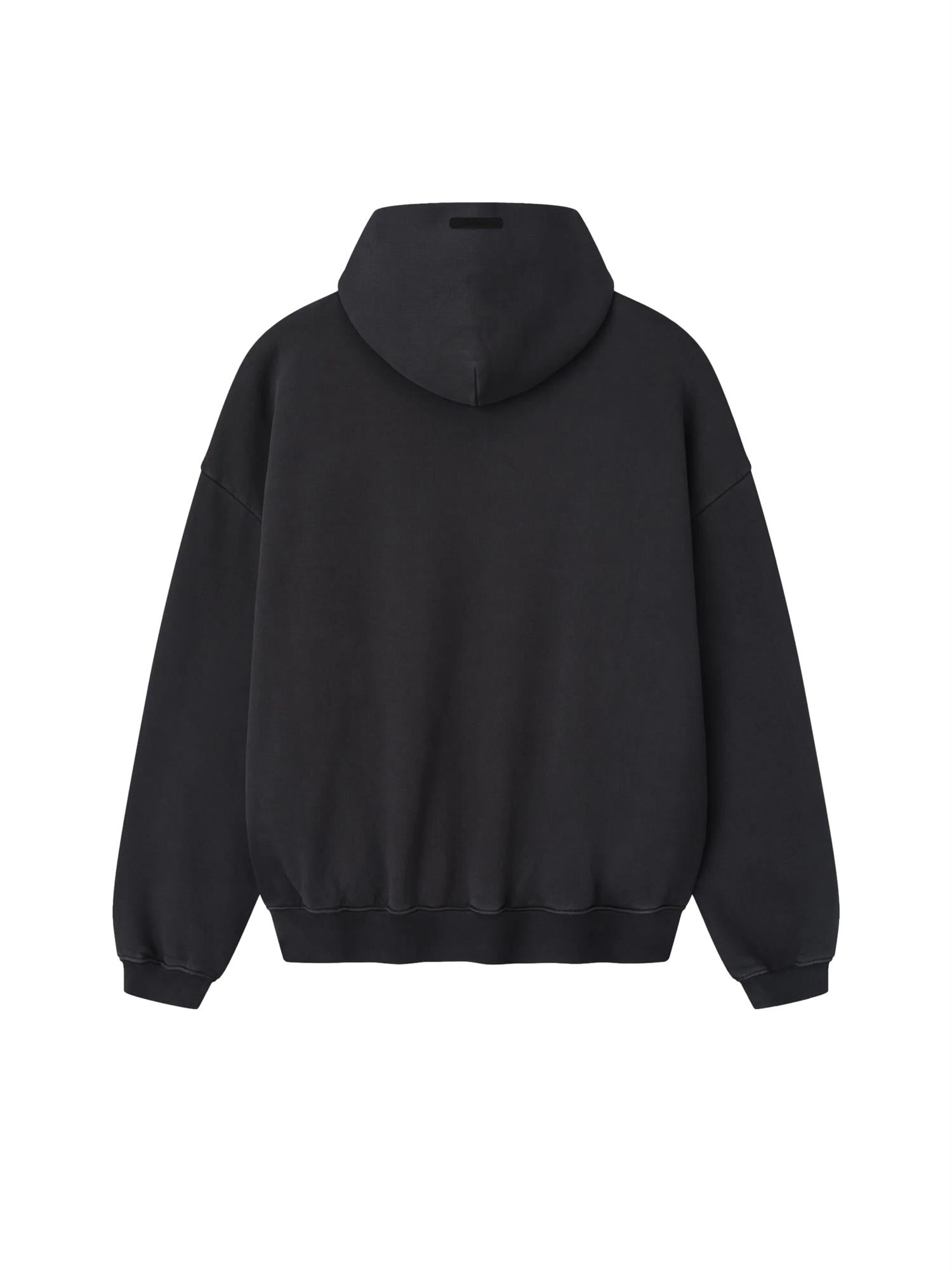 Fear of God Essentials Campus 90's Hoodie Hettegenser Vasket Sort - modostore.no