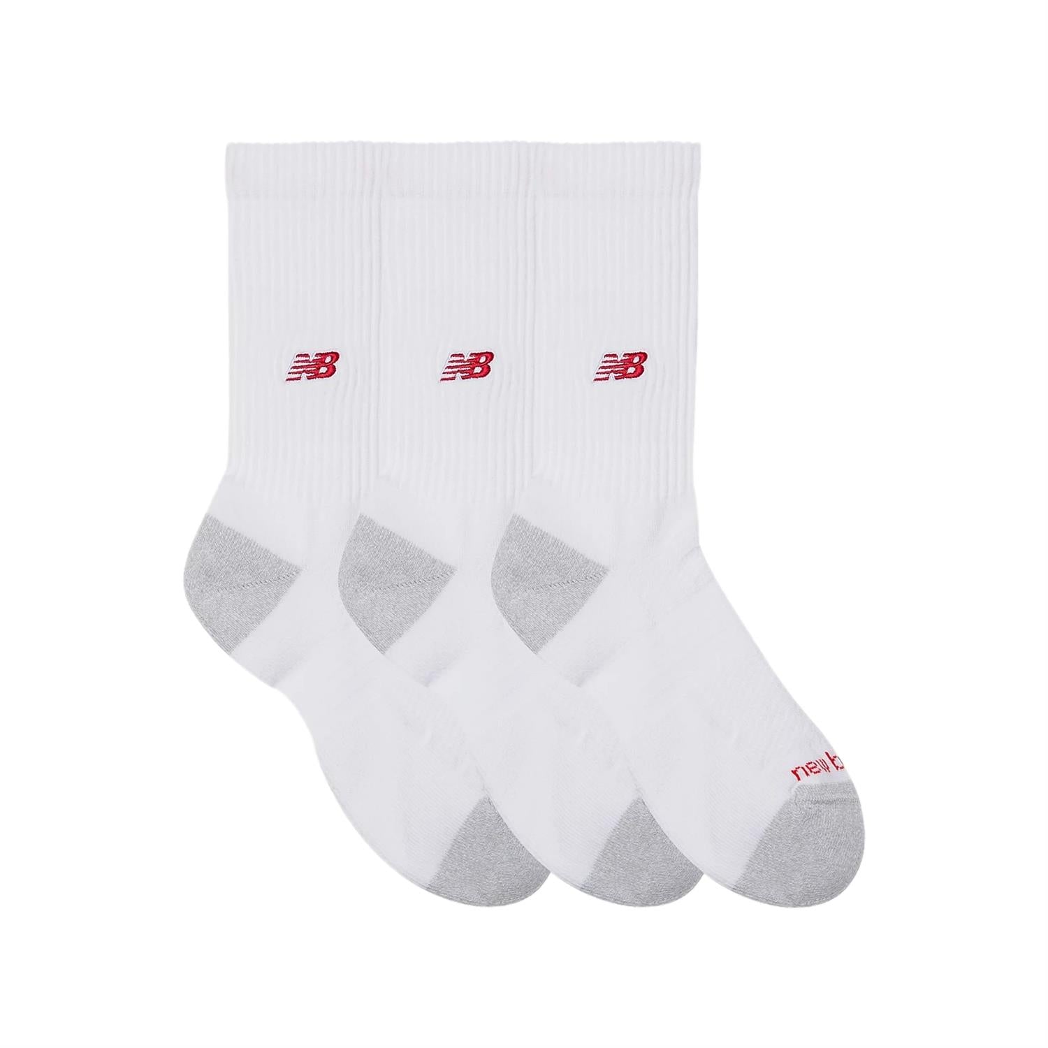 New Balance Active Premium Crew 3 Pack Sokker Hvit - modostore.no