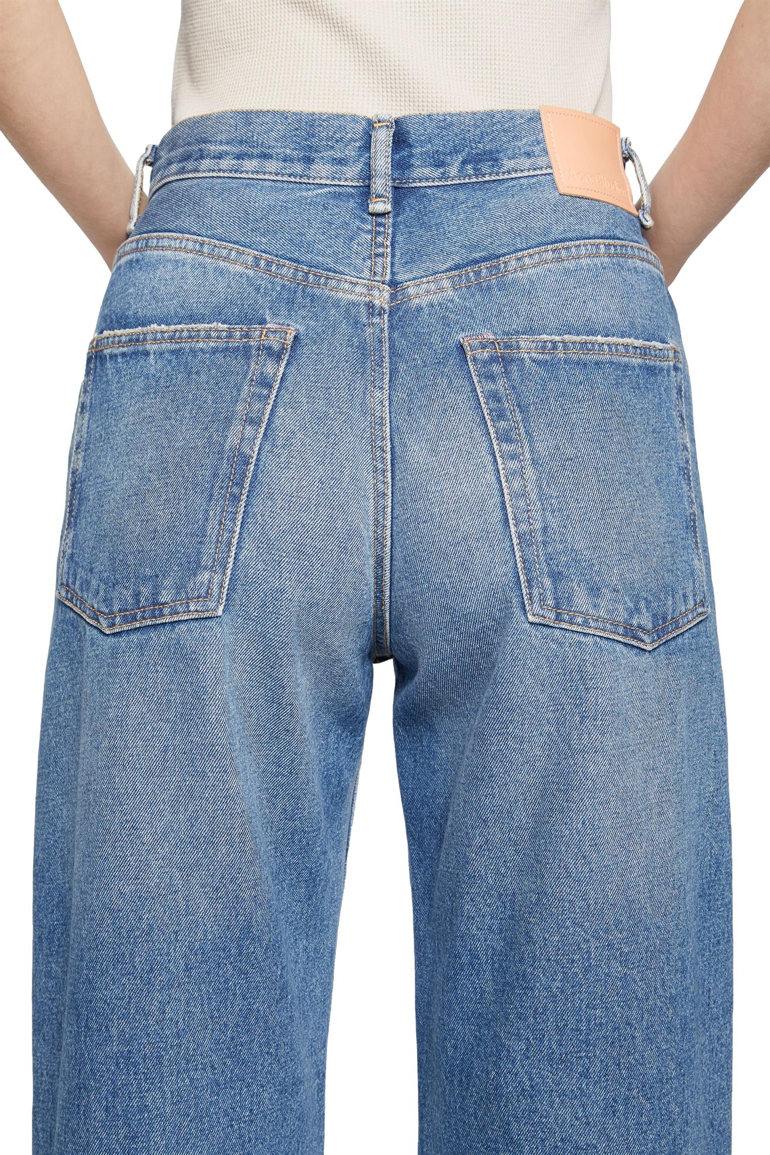 Acne Regular Fit Jeans - 2022F Jeans Blå - modostore.no