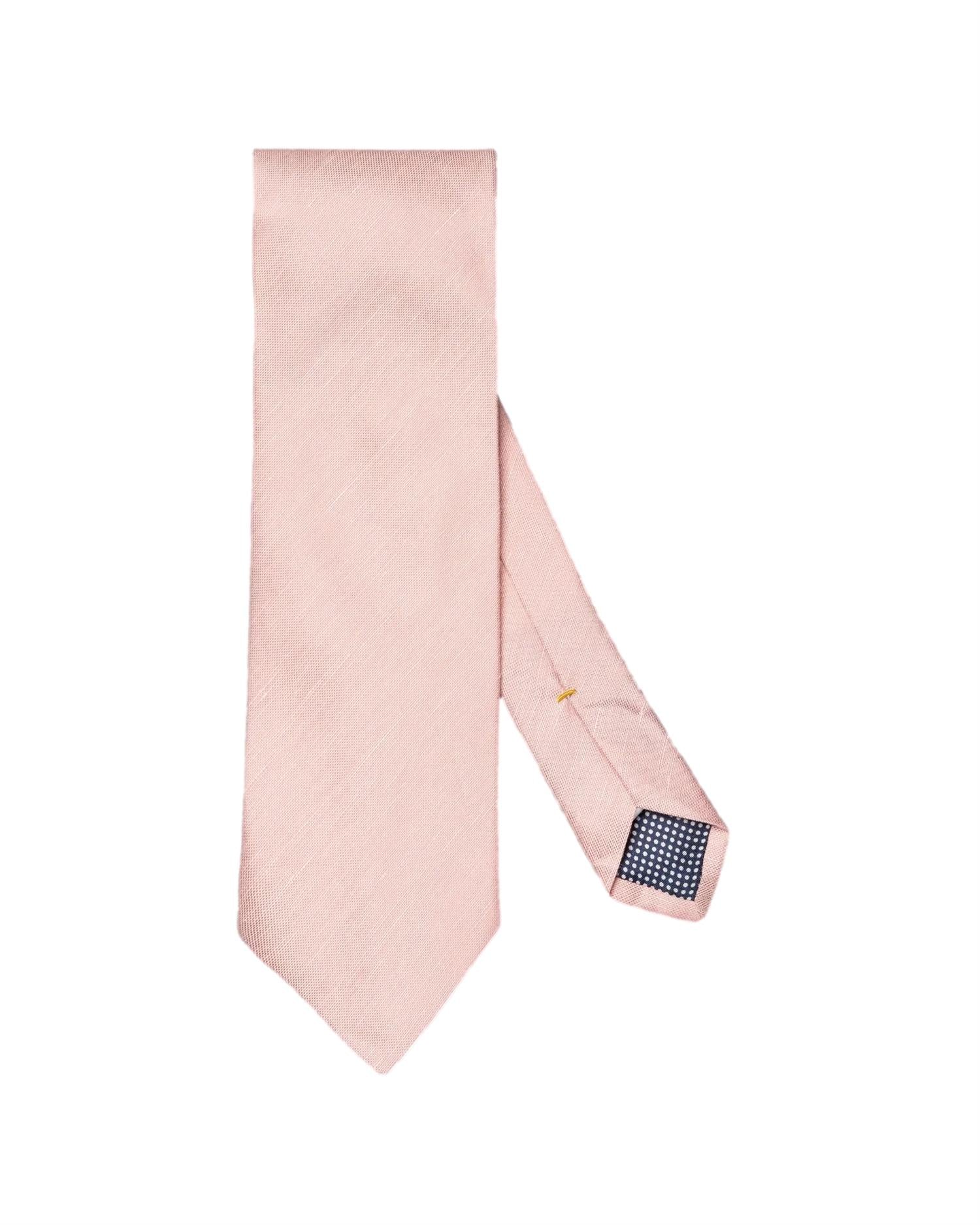 Eton Solid Silk Linen Tie Slips Rosa - modostore.no