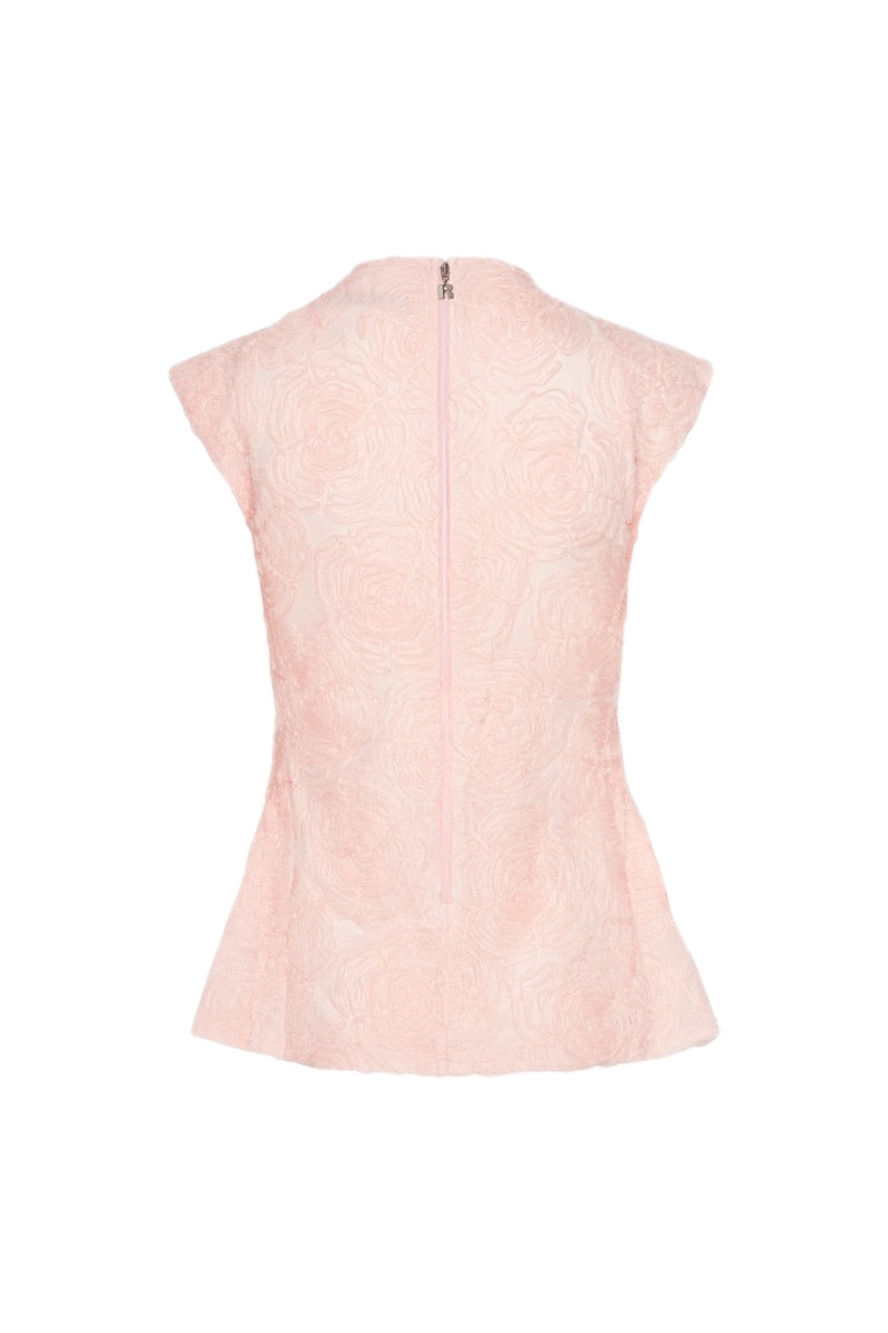 ROTATE Mesh Sleeveless Top Topp Lyserosa