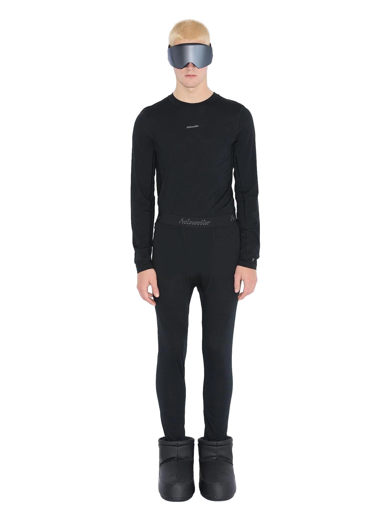 Holzweiler M Tryvann Tights Ullundertøy Sort - modostore.no