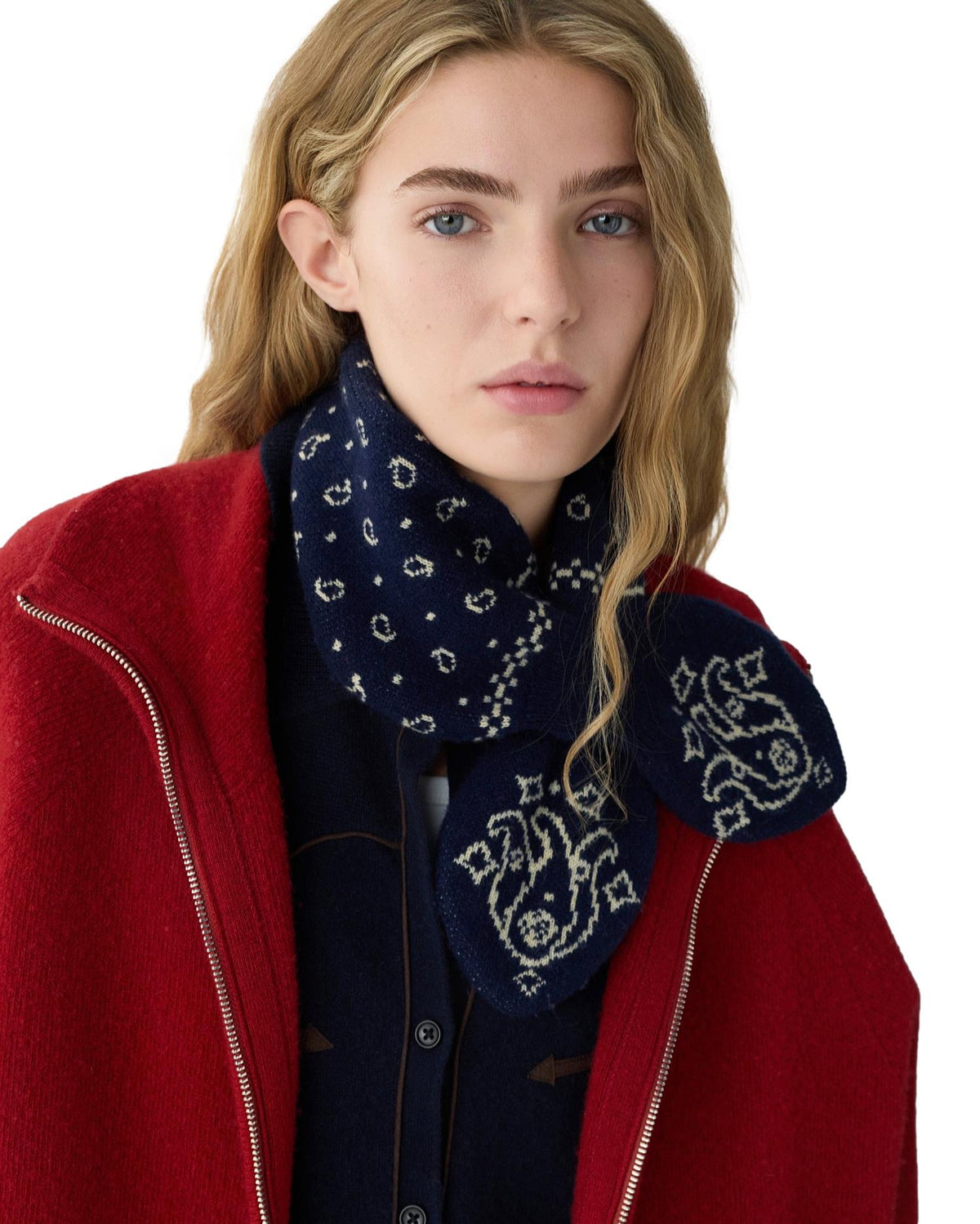 Guest In Residence Bandana Bowtie Scarf Midnight/Butter Skjerf Mørkeblå
