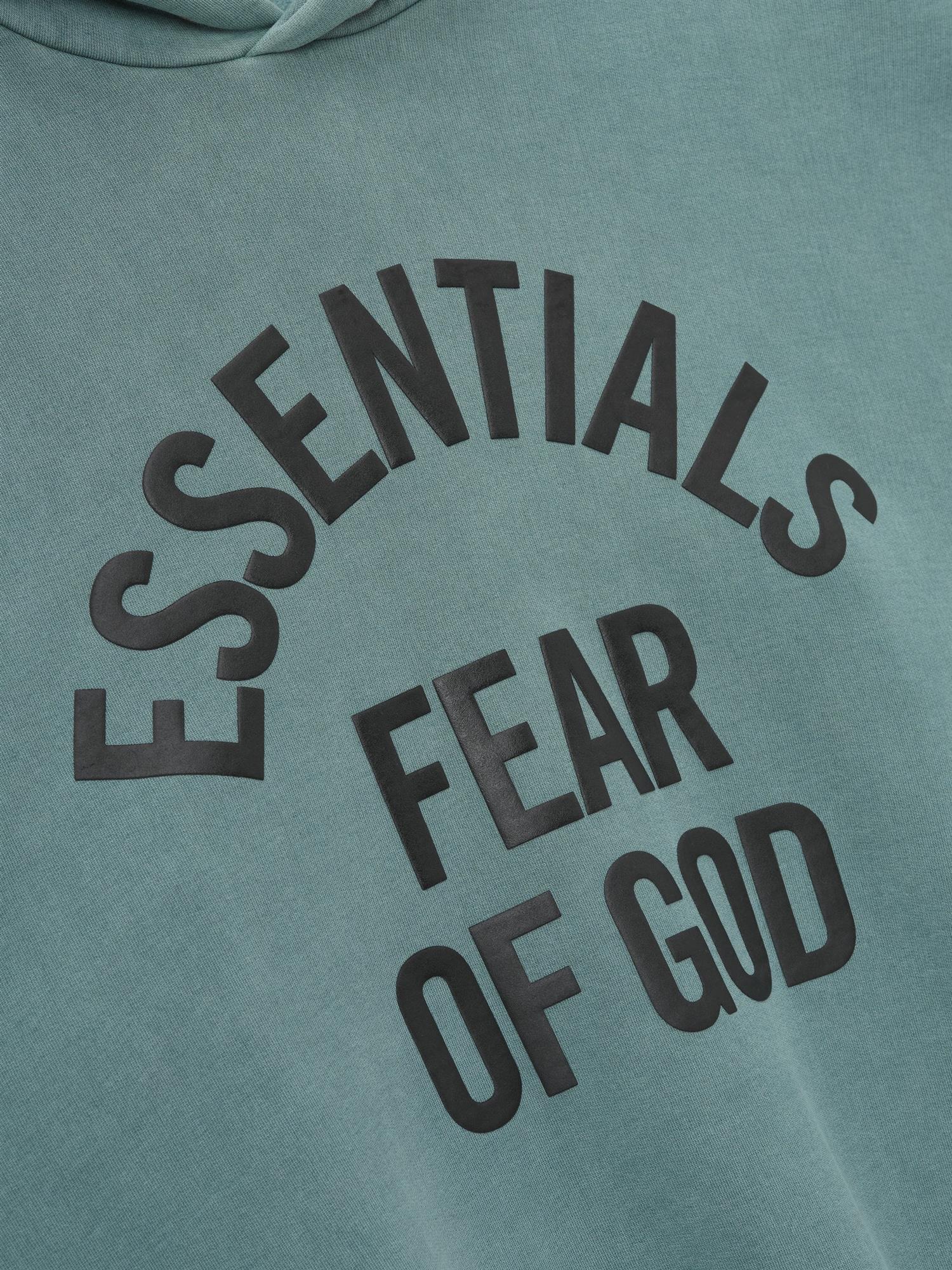 Fear of God Essentials Campus 90's Hoodie Hettegenser Blå - modostore.no