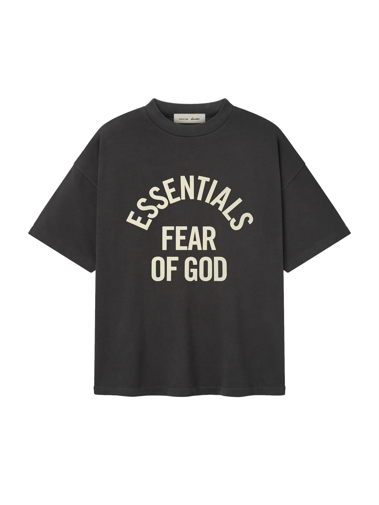 Fear of God Essentials Campus 90's Short Sleeve Tee T-shirt Vasket Sort - modostore.no