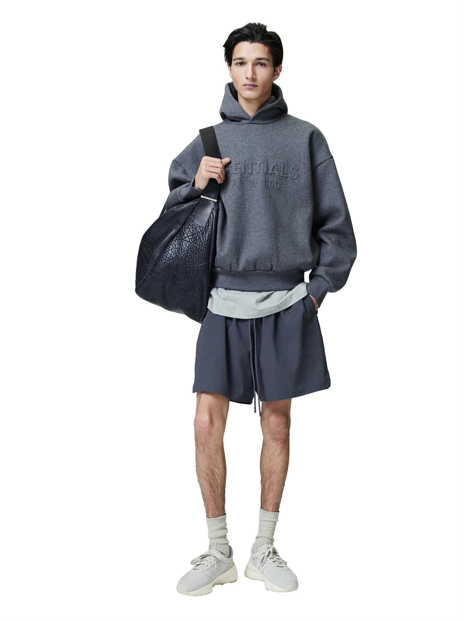Fear of God Essentials Classic Hoodie Hettegenser Vasket Sort - modostore.no