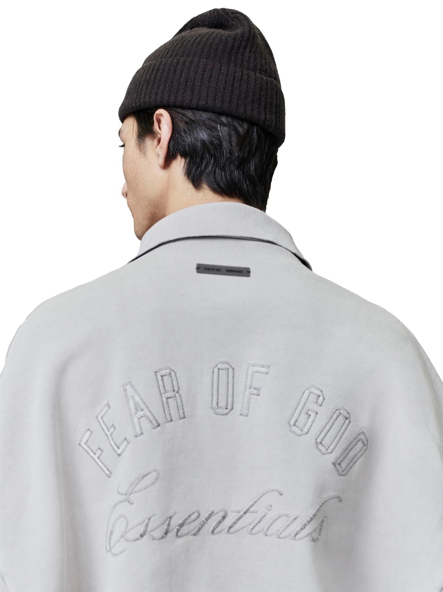 Fear of God Essentials Classic Polo Sweatshirt Genser Grå - modostore.no