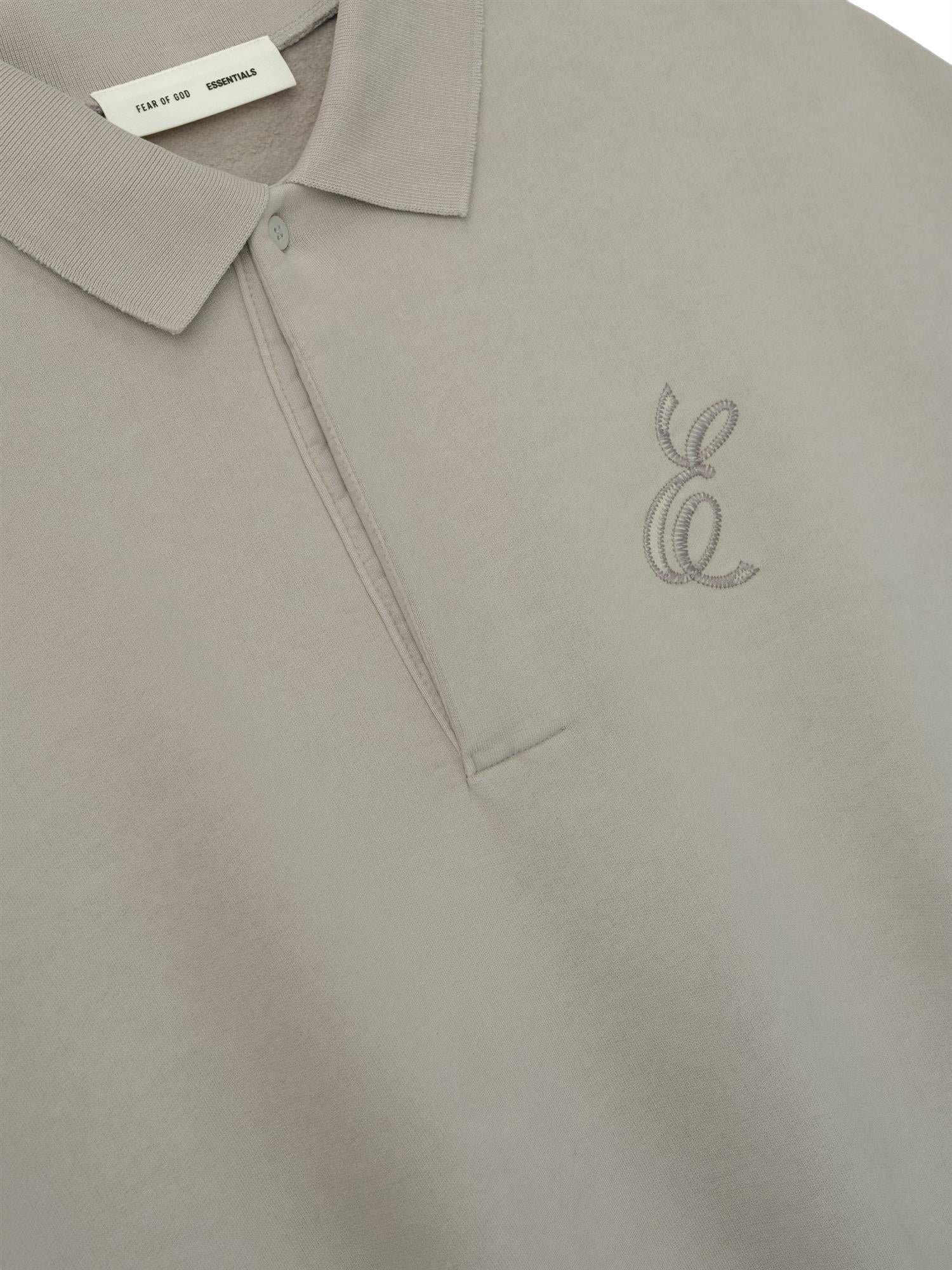 Fear of God Essentials Classic Polo Sweatshirt Genser Grå - modostore.no