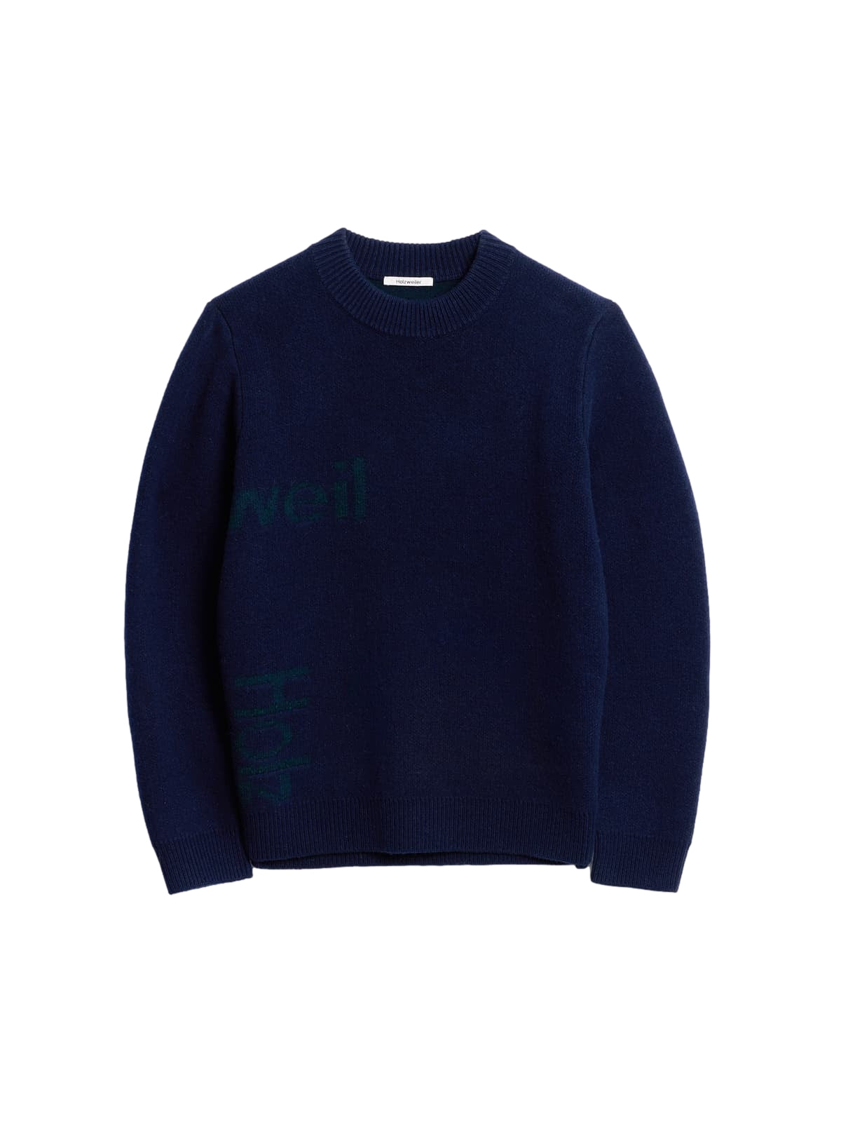 Holzweiler Haza Logo Crewneck Sweater Genser Marine