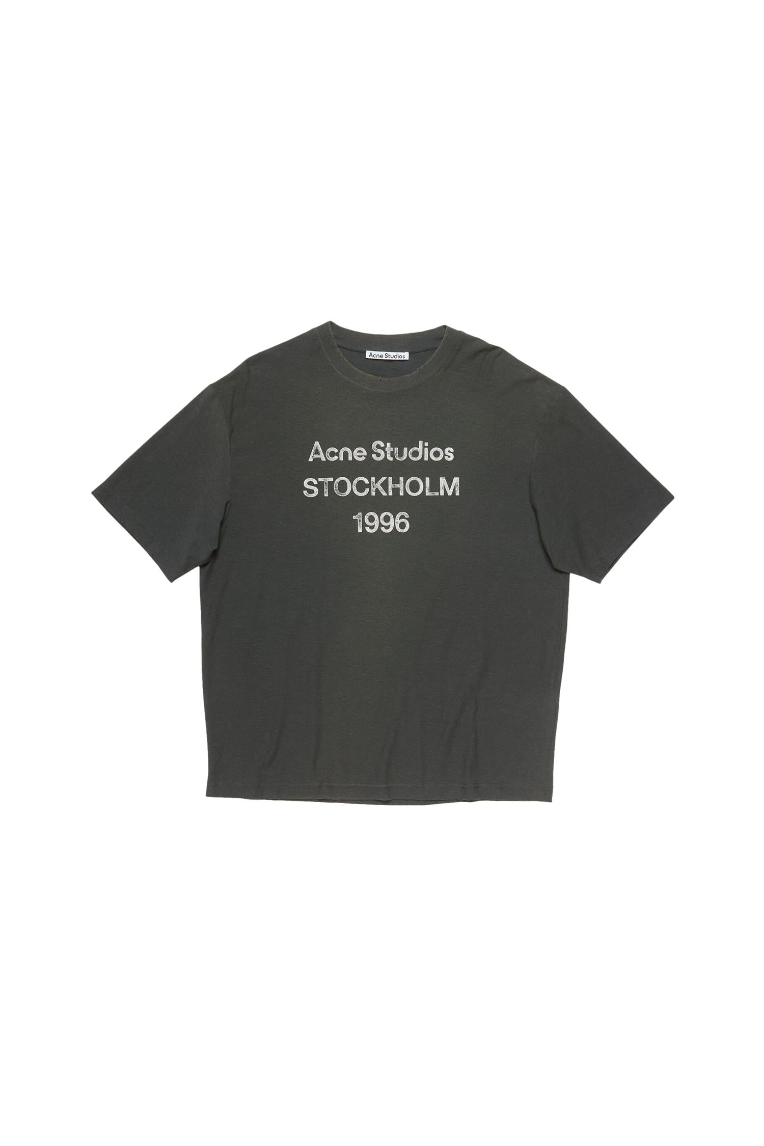 Acne Sprayed Logo T-Shirt T-shirt Vasket Sort