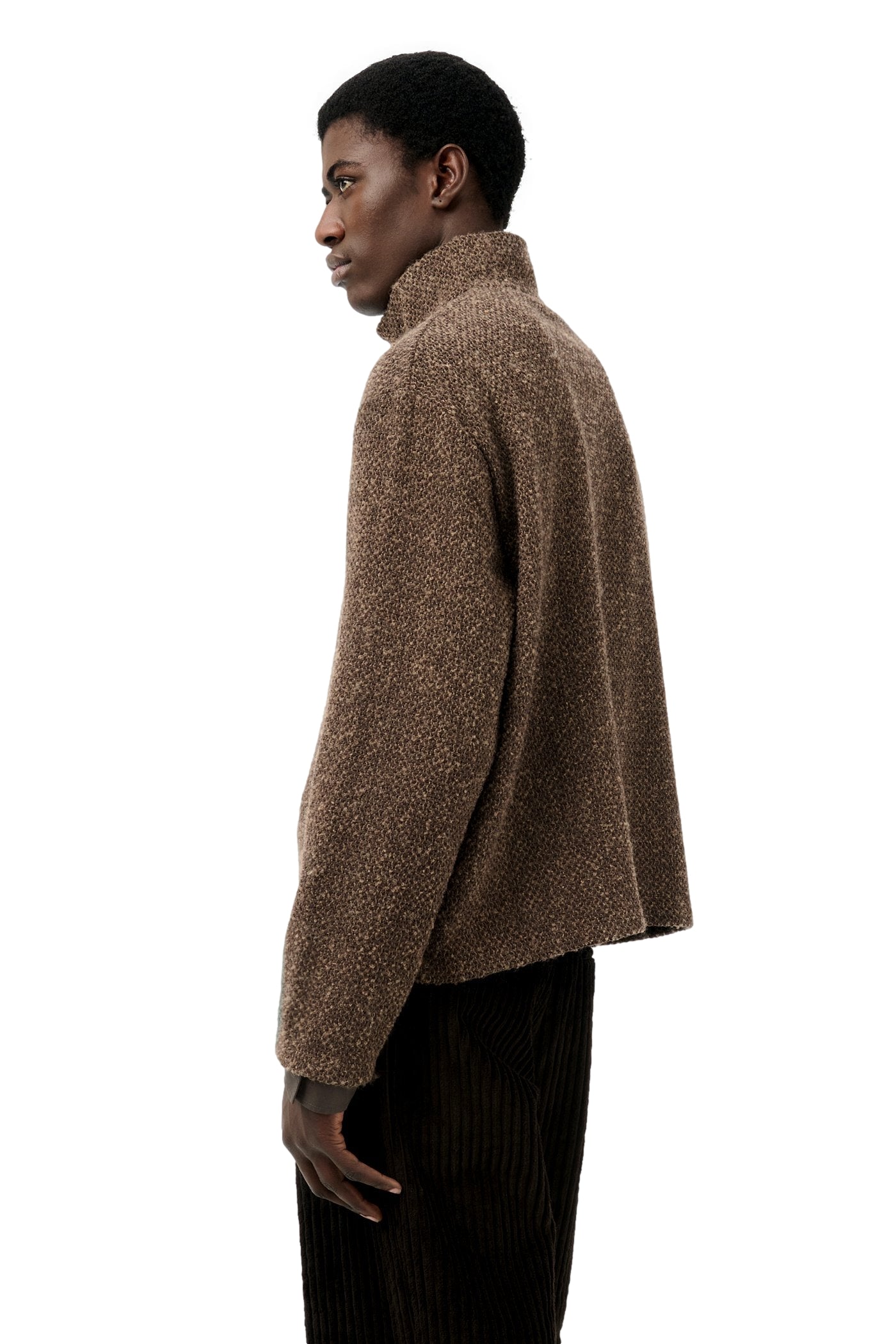 Our Legacy Shrunken Fullzip Polo Cardigan Brun Melert - modostore.no