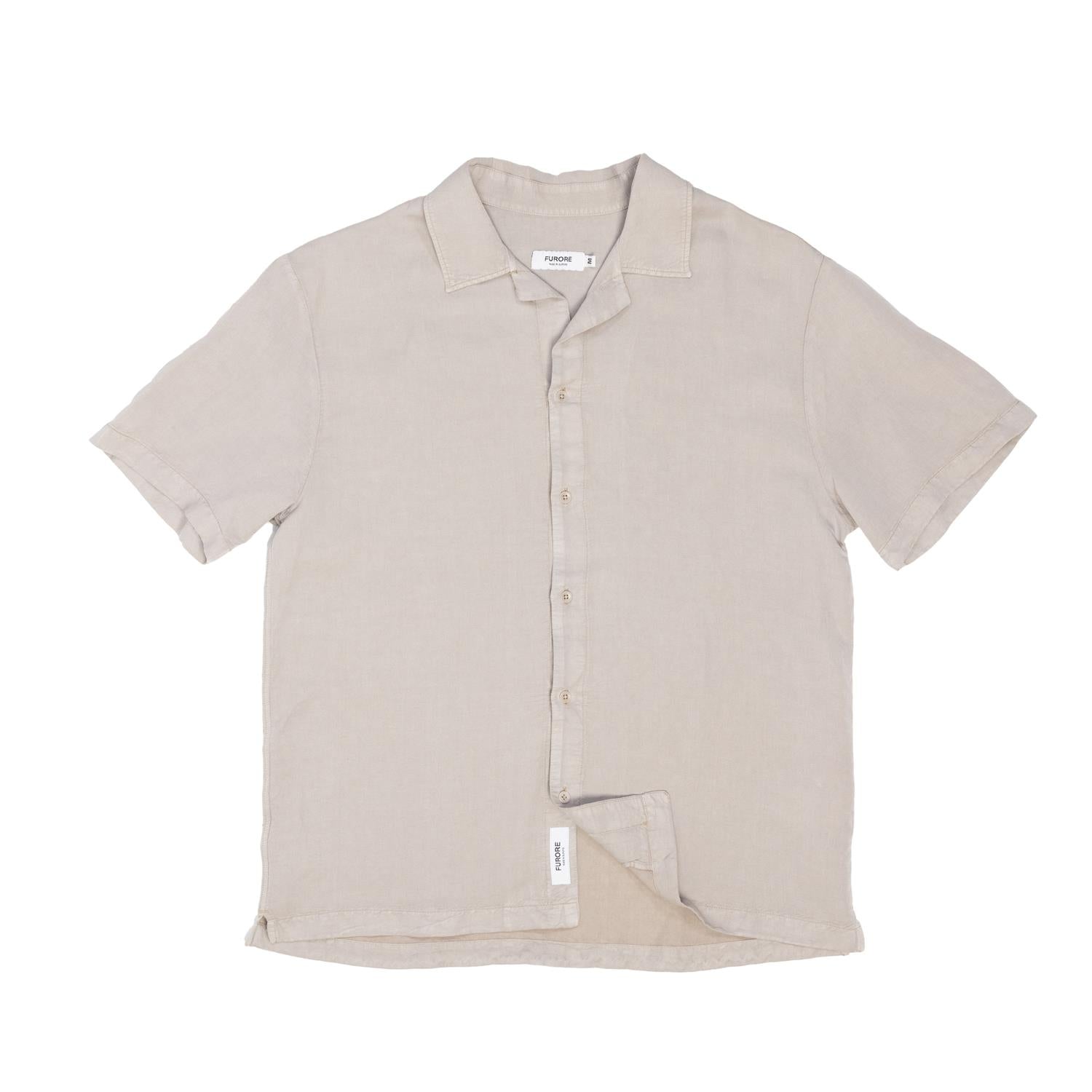 Furore Hill Short Sleeve Skjorte Taupe - modostore.no