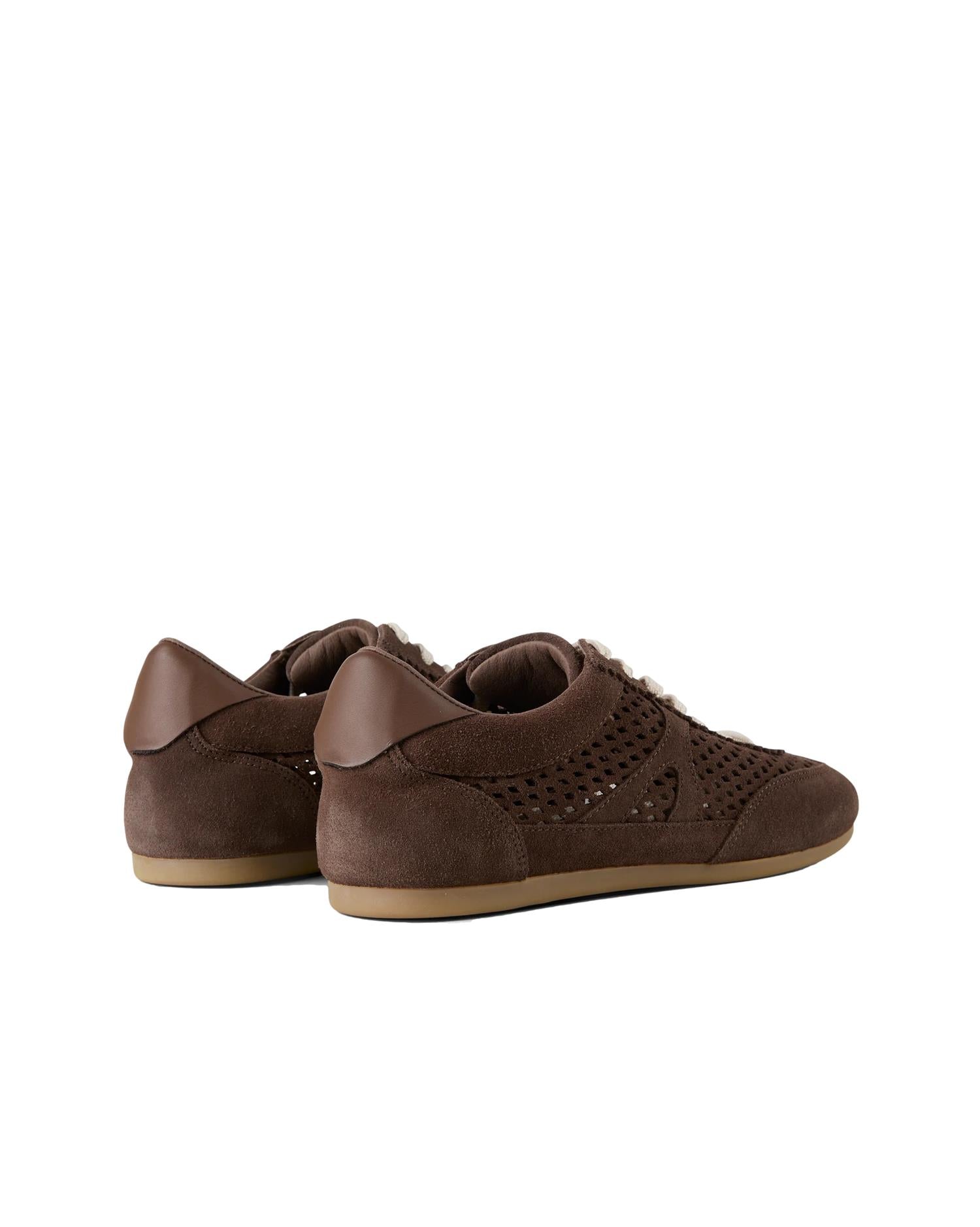 Garment Project Bea - Brown Perforated Suede Sko Brun - modostore.no