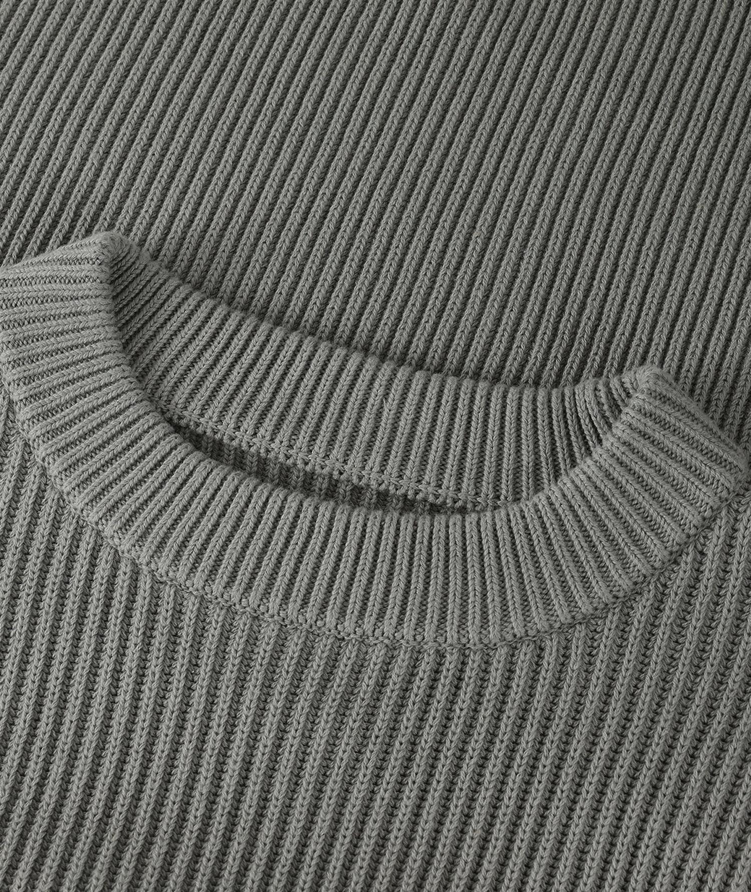 Garment Project Boxy Cotton Knit Genser Grønn - modostore.no