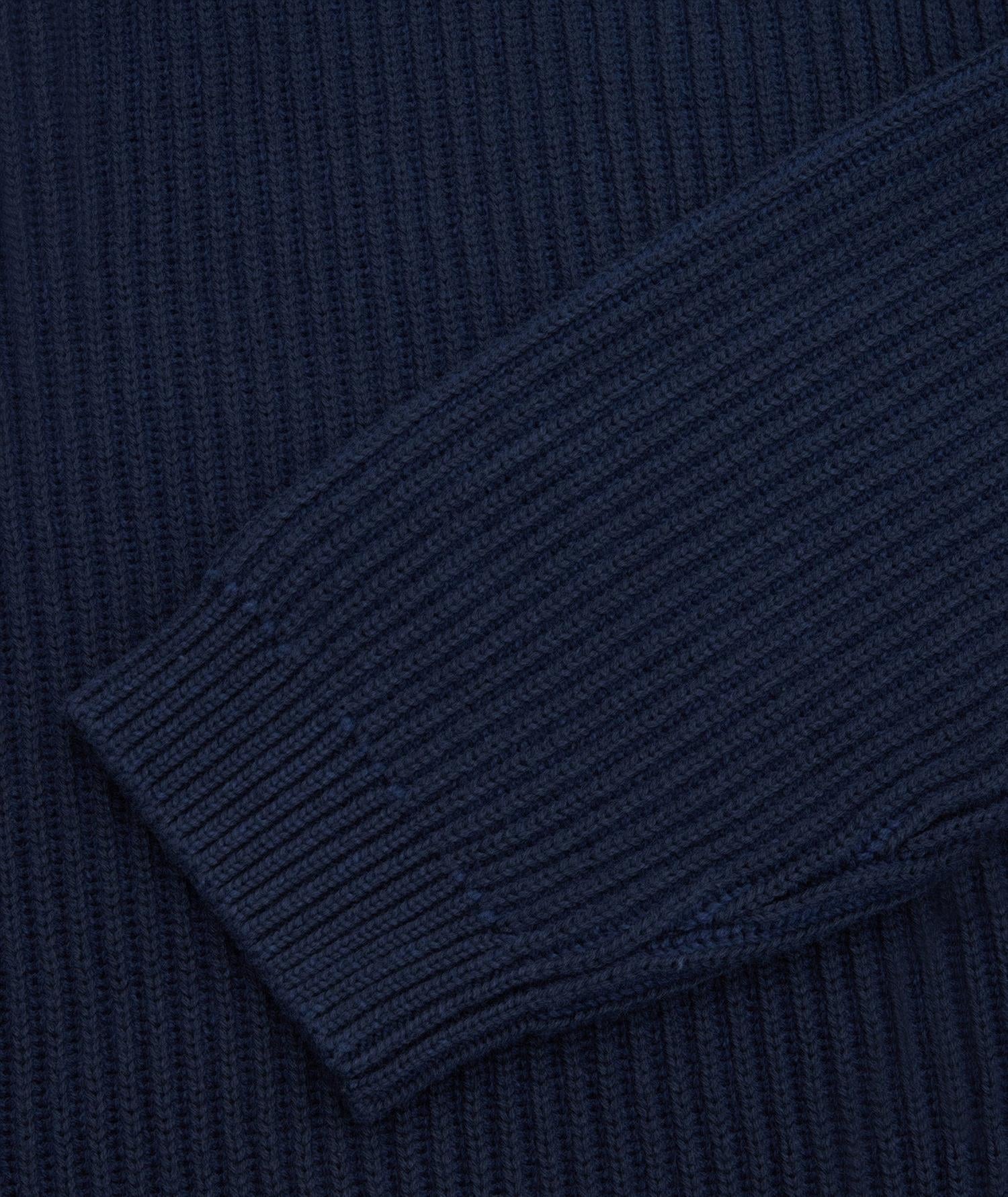 Garment Project Boxy Cotton Knit Genser Mørkeblå - modostore.no