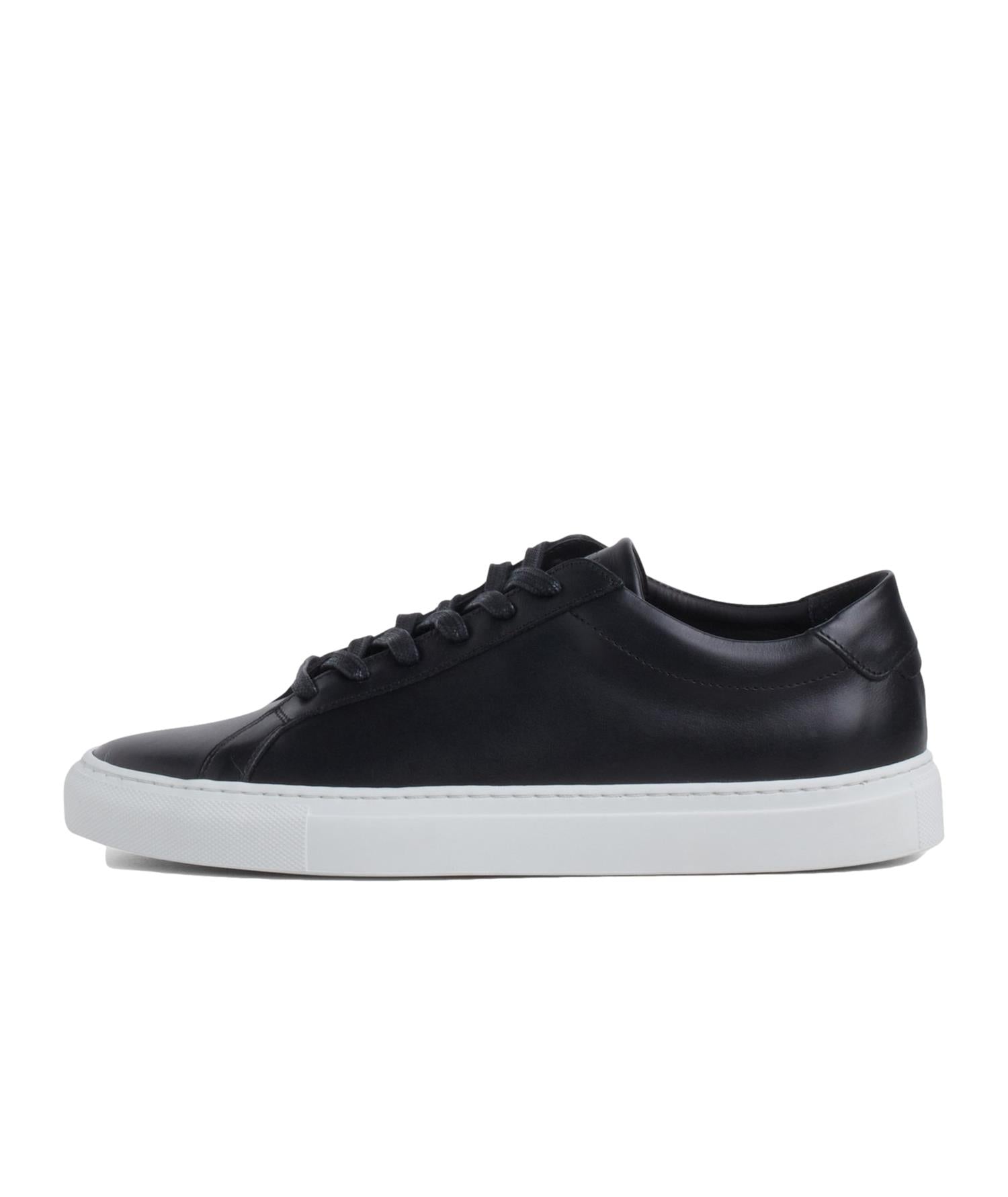 Garment Project Premium Low Black Leather Sko Sort - modostore.no