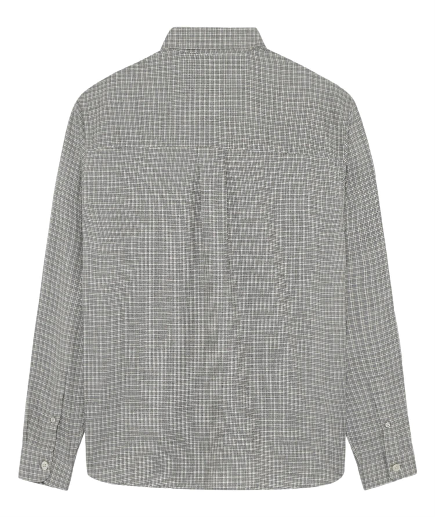 Garment Project Relaxed LS Button Down Grey Check Skjorte Grå Mønster - modostore.no