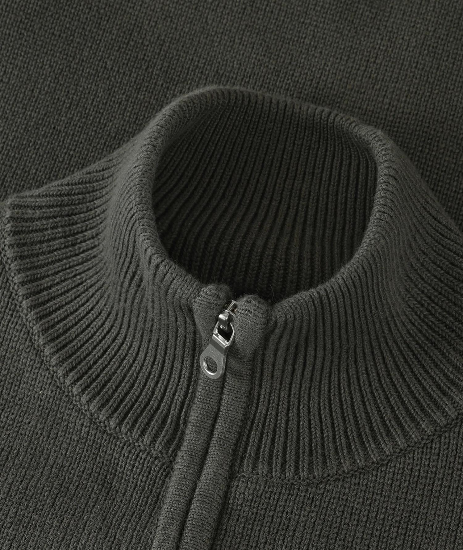 Garment Project Zipper Knit Cardigan Cardigan Gråbrun - modostore.no