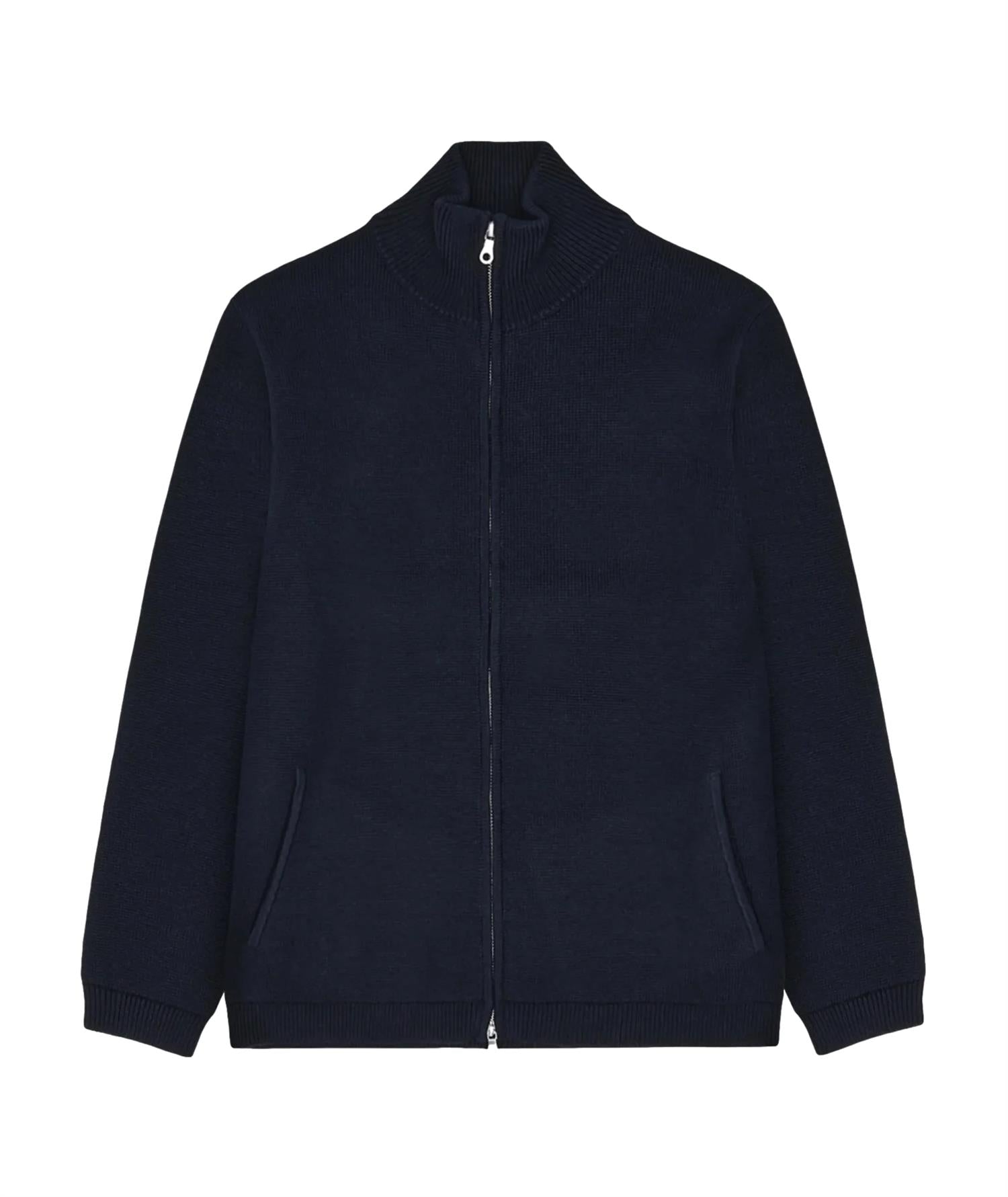 Garment Project Zipper Knit Cardigan Cardigan Mørkeblå - modostore.no