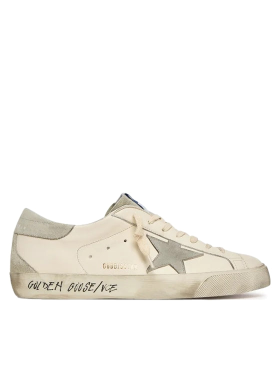 Golden Goose Superstar Nappa Upper, Nubuck Star Sko Hvit Og Grå - modostore.no