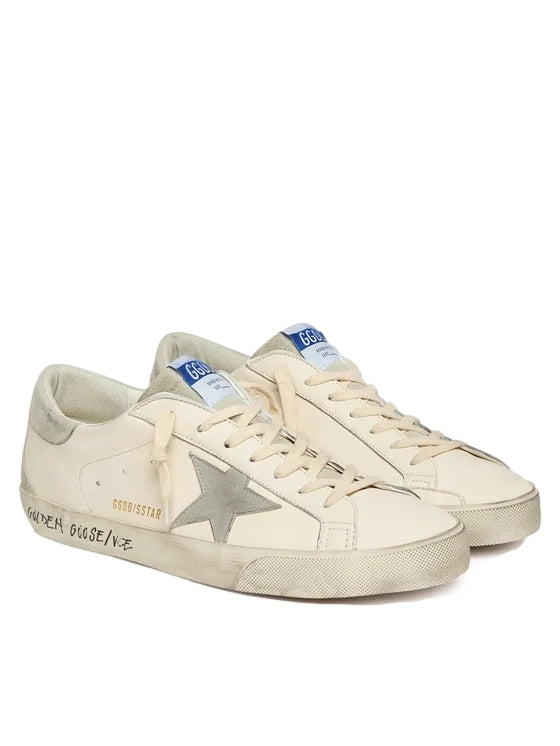 Golden Goose Superstar Nappa Upper, Nubuck Star Sko Hvit Og Grå - modostore.no
