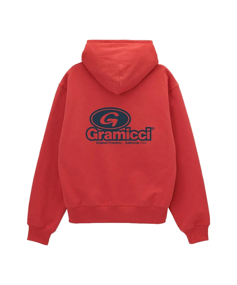 Gramicci '82 Zip Hooded Sweatshirt Crimson Red Genser Rød - modostore.no
