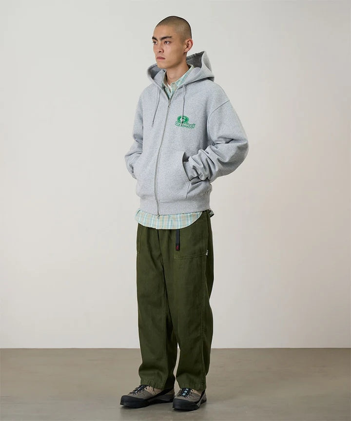 Gramicci '82 Zip Hooded Sweatshirt Heather Grey Genser Lysegrå - modostore.no