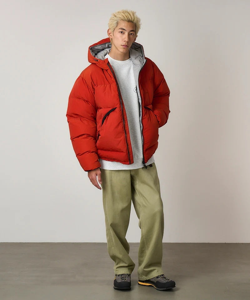 Gramicci Down Puffer Hooded Jacket Jakke Rød - modostore.no