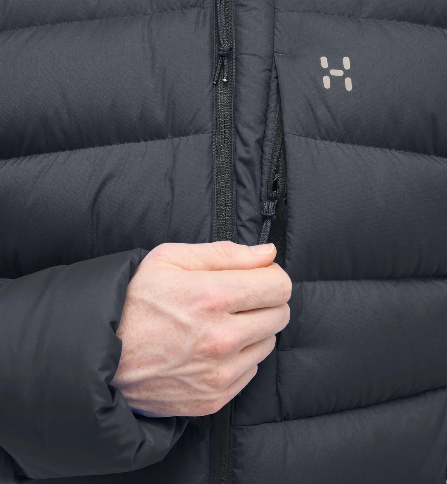 Haglöfs Rosson Down Hood Men Jakke Sort - modostore.no