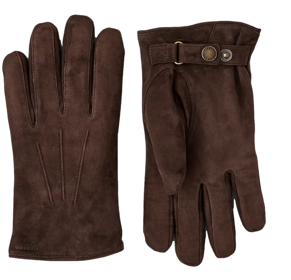 Hestra Robert Suede Hansker Brun - modostore.no