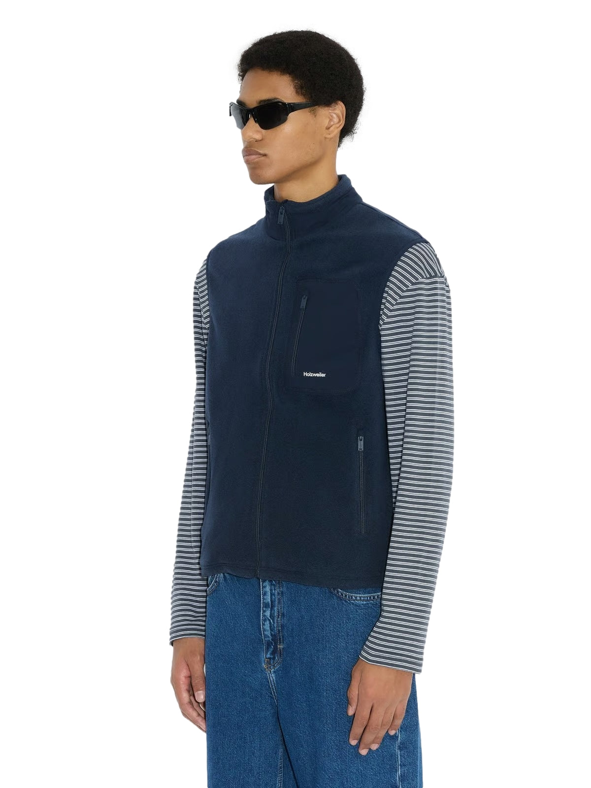 Holzweiler Dovre Fleece Vest Vest Navy - modostore.no