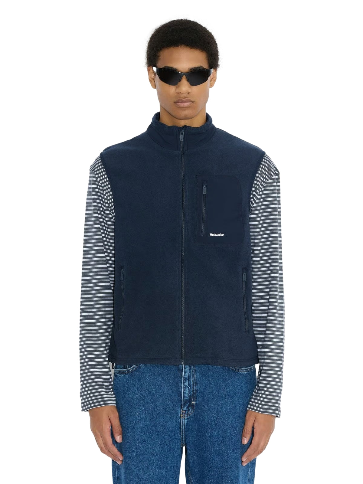 Holzweiler Dovre Fleece Vest Vest Navy - modostore.no