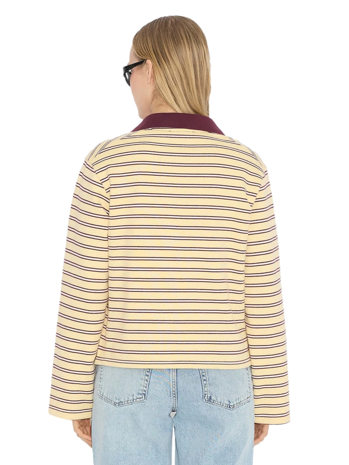 Holzweiler Elena Striped Polo Genser Gul - modostore.no